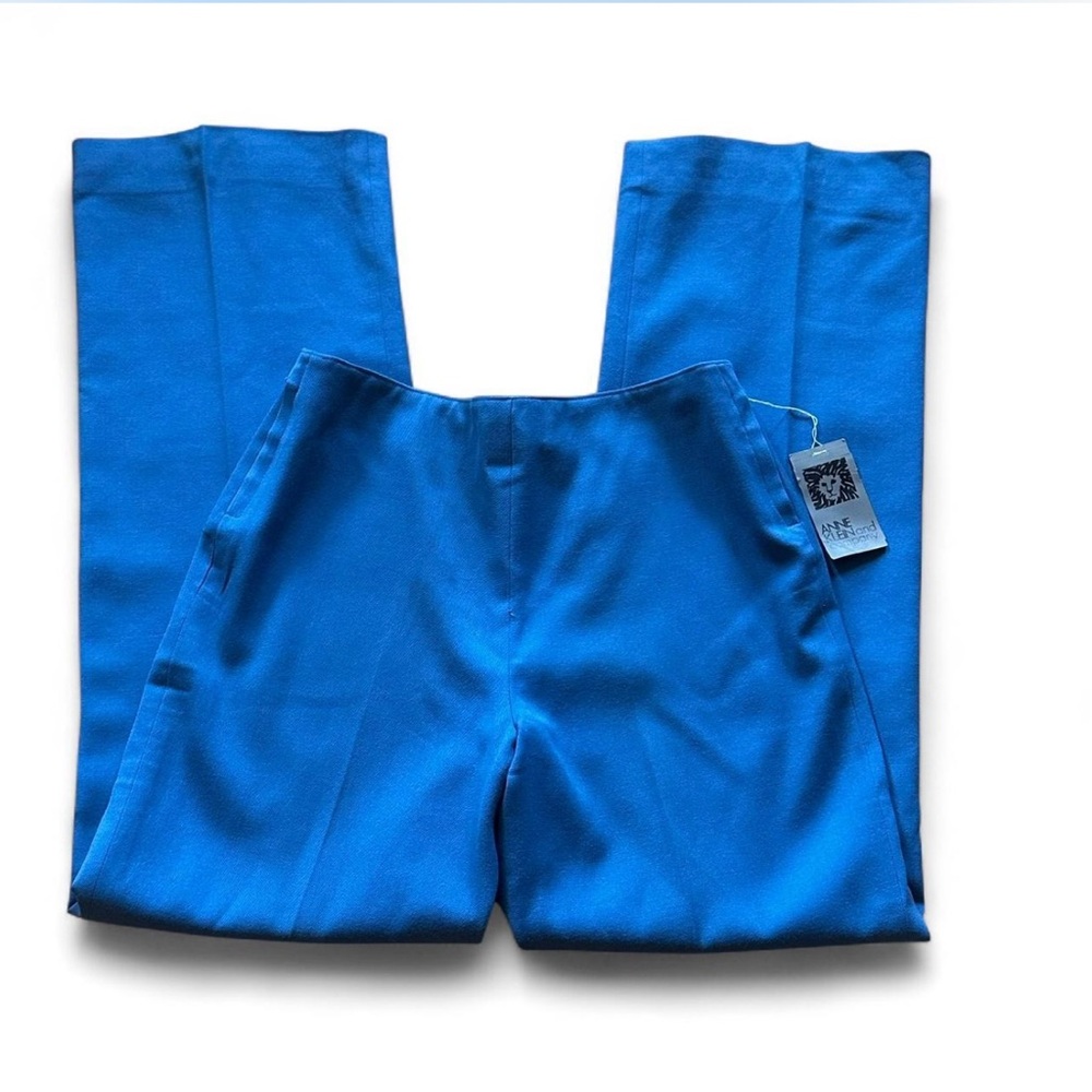 💜 NWT Vintage Anne Klein & Company | Saks 5th Ave Blue Wool Trouser Pants (12)